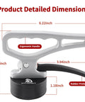 Dimensions of Heavy Duty Magnetic Pickup Tool With Quick Release Handle For Welding Positioning And Metalwork shown.