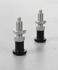 Heavy Duty Stainless Steel Spring Loaded Indexing Plungers With Comfort Grip Knobs Non Locking Retractable Pins For Machinery Jigs M6 Thread 4mm Shaft 2 Pack showing smooth glide action.