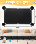 21 Piece Under Bed Blocker For Pets And Toys Total Storage Space Saver Flexible Pet Guard Barrier in black, size 11.8" x 6.7".