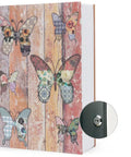 Hidden Book Safe Storage Box With Key Lock Disguised Dictionary Safe Butterfly Design For Stash Cash Jewelry And Small Valuables On Your Shelf Or Nightstand with butterfly pattern and key lock visible on front cover