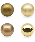 10 Pack Brushed Gold Ball Cabinet Knobs 1 Inch Diameter Zinc Alloy Drawer Pulls For Kitchen Cupboards, Dresser And Bathroom