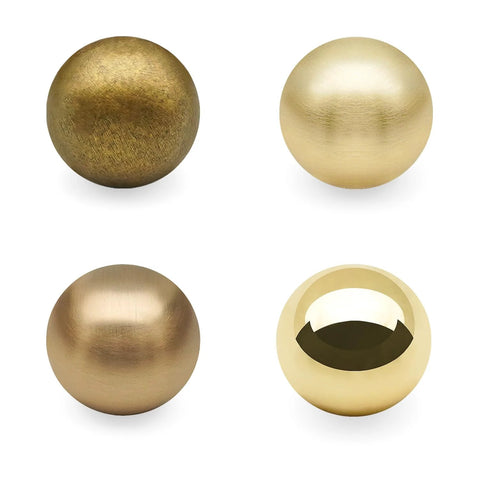 10 Pack Brushed Gold Ball Cabinet Knobs 1 Inch Diameter Zinc Alloy Drawer Pulls For Kitchen Cupboards, Dresser And Bathroom