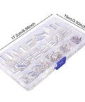 Insulated Copper Wire Ferrule Kit With Silver Plated Crimp Terminals And Sleeves, 166 Pieces in plastic case