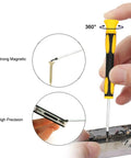 Top Tier Star Screwdriver Kit For Game Console Repair Featuring T6 T8H And T10H Bits With Center Hole Made From Hardened Steel To Safely Disassemble Xbox 360 Ps3 And Ps4 Controller Handles Without Stripping Screws Ever Again. 140mm magnetic precision screwdriver