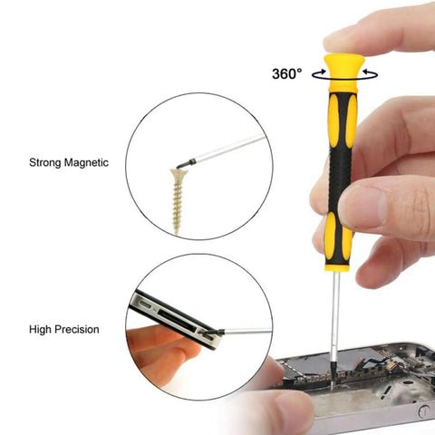 Top Tier Star Screwdriver Kit For Game Console Repair Featuring T6 T8H And T10H Bits With Center Hole Made From Hardened Steel To Safely Disassemble Xbox 360 Ps3 And Ps4 Controller Handles Without Stripping Screws Ever Again. 140mm magnetic precision screwdriver