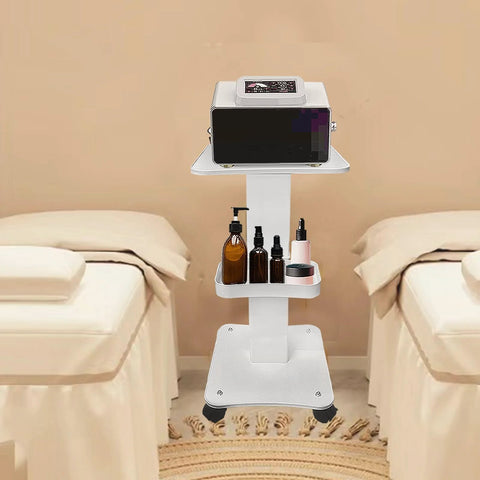 Esthetician Cart With Three Tiers Rolling Beauty Trolley Featuring 360 Degree Silent Wheels And Aluminum Alloy Tray in salon