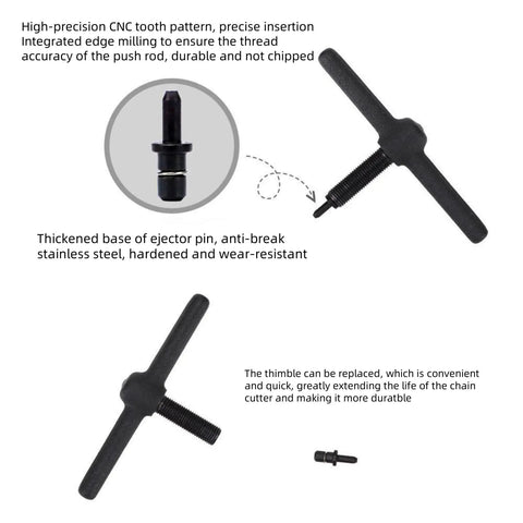 One Tool To Rule All Chains Universal Bicycle Chain Breaker heavy duty alloy steel handle and replaceable thimble components