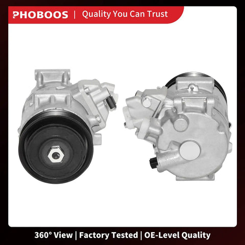 AC Compressor With Clutch For Toyota Camry RAV4 Sienna Keeps Your Ride Frosty Auto AC Assembly Direct Replacement OEM 88310-06440, 360 view of compressor.