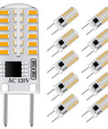 G8 Led Bulb Dimmable 3W Equivalent To 20W-25W Halogen T4 Jcd Bi-Pin Base 120V Warm White 3000K Perfect For Under Cabinet And Under Counter Kitchen Lighting Budget Friendly Long Lifespan Energy Saving 10 Pack arranged in a group