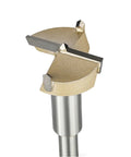 Pro Grade Self Centering Forstner Drill Bit Built For Dead Straight Accuracy With Tungsten Carbide Tip for precise woodworking cuts.