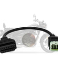 Royal Enfield OBD2 Diagnostic Adapter 6 Pin To 16 Pin Cable on motorcycle background