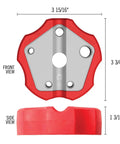 Non Marring Universal Armorers Bench Block With Non Slip Grip Ideal For Glock 17 19x 26 1911 And Other Firearms, front and side views