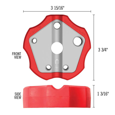 Non Marring Universal Armorers Bench Block With Non Slip Grip Ideal For Glock 17 19x 26 1911 And Other Firearms, front and side views