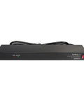 8 Outlet 1U Rack Mount PDU Power Strip With 6 Foot Cord 120V 15A Surge Protected For Network And Server Racks Horizontal 19 Inch Mount Must Have Cable Management Durable Plug And Play Accessory on black 1U metal rack panel