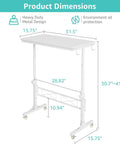 Portable Treadmill Walking Pad Desk On Wheels With Height Adjustable Stand Up Table dimensions and specifications