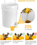 5-gallon food-grade plastic bucket with spout from All In One Honey Extractor Kit And Harvest Gear For Easy Harvesting.