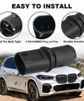 Easy Install No Brainer Plug And Play Side Indicator Light Socket Holder For BMW And Mini Cooper Vehicles With A Black Connector For Side Marker Lights And License Plate Lamps 1 Piece Ready To Replace And Upgrade Your Exterior Lighting. black 2-pin plastic socket holder for BMW side marker lights
