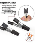 Close-up of upgraded clamp for Three Adjustable Gooseneck Arms Third Hand Soldering Tool For PCB Assembly And Jewelry Crafts.