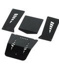 Aluminum Roll Cage And Body Panel Set For 1/18 RC Crawler UTB18 Upgrade Kit, CNC-machined black panels with cutout design.