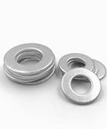 Massive 800 Piece Flat Washer Kit With M4 To M12 304 Stainless Steel Includes Adjusting Shims And Plain Gaskets In Durable Box Perfect For Quick Fastener Fixes Repairs And DIY Home Projects, stainless flat washers