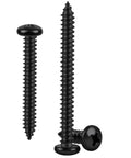 Tough As Nails Number 8 By One Half Pan Head Self Tapping Screws With Black Oxide Coating 304 Stainless Steel Fasteners for Wood Works.