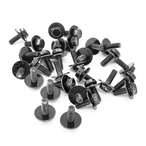 30 Pack M6 Hex Head SEMS Bolts 1.0 X 17mm With 18mm Washer Heavy Duty Oil Pan And Transmission Pan Bolts Replaces OEM 11508930