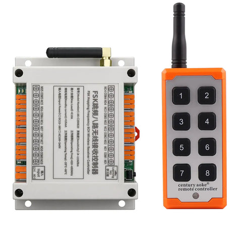 8 Channel Wireless Remote Control Switch For DC 12V To 36V Systems 433MHz 10A Relay with remote and receiver