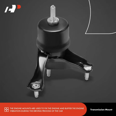 A-Premium 4-piece engine motor mount kit; black metal bracket with rubber bushing and bolt studs for Toyota Highlander