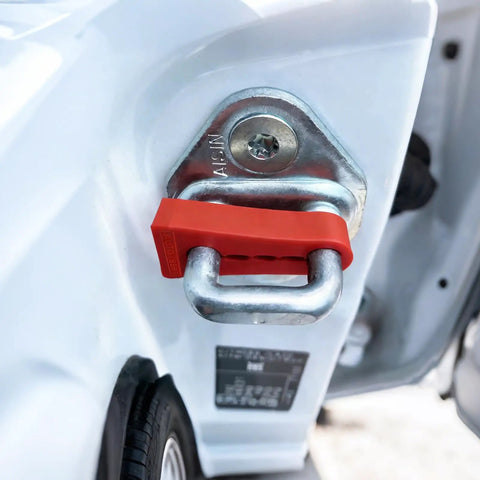 Heavy Duty Silicone Car Door Slam Stoppers and Quiet Close Pads for easy install on door latch for trucks and SUVs, extra thick sound deadener.