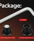 2 Piece Front Differential Oil Drain And Fill Plug Kit For Polaris RZR UTVs Including tools and O-rings