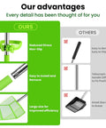 Comparison of 2 In 1 Chicken Poop Scooper And Rake With Handle 12 Inch Heavy Duty Metal Coop Cleaner benefits vs other models.