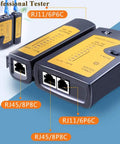 Real Deal Network Workhorse Kit Featuring Snap Test Cable Stripper And Heavy Duty Punch Down Crimper For Rj45 Cat5 Cat6 Lines Built Like A Tank In Classic Blue, network cable tester.