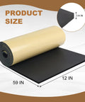 Top Shelf Closed Cell Neoprene Foam Sheet With Slick Grease Resistant Adhesive 12 By 59 By Quarter Inch Thick rolled for easy use.