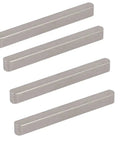 Top Notch 304 Stainless Steel Key Stock Keystock Set 50mm X 5mm X 5mm Silver Tone Four Pack Corrosion Resistant And GB1096 Certified