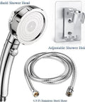 Detachable Handheld Shower Head With Hose And Holder, High Pressure Shower Head With 3 Spray Modes And On Off Switch