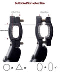 Adjustable Aluminum Bike Kickstand For 22 To 26 Inch Wheels, Fits Rectangular And Oval Chain Stays 15mm To 28mm, clamp view