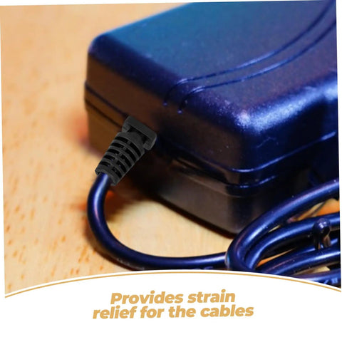 100 Pieces Cable Glands Protector Kit Strain Relief Cord Grips For Electrical Wires, shown in use with adapter