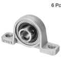 Six Pack Pillow Block Bearing Kit 12mm Bore Self Aligning Mount With Cast Iron Housing Zinc Alloy Inner Bearings