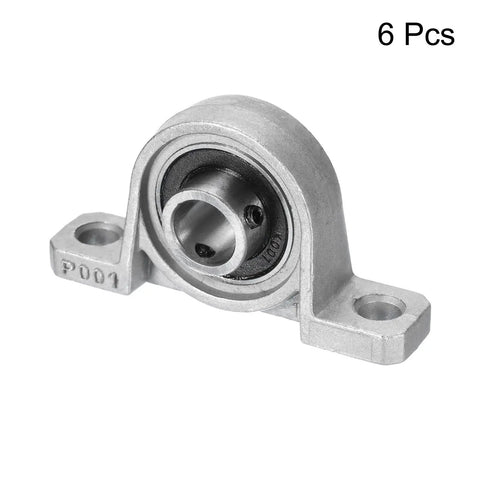 Six Pack Pillow Block Bearing Kit 12mm Bore Self Aligning Mount With Cast Iron Housing Zinc Alloy Inner Bearings