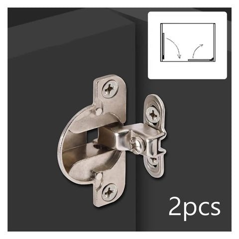 Rotating Concealed Cabinet Hinges 2 Pack Easy Install 97 Degree Folding Door Fittings for Wardrobe and Cupboard metal design
