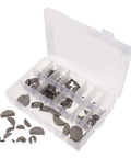 Badass 164pcs Carbon Steel Woodruff Key Set 2To10mm Semicircle Parallel Shaft For Engine Motorcycle Flywheels Box Keeps Parts Neat Repairs Quality Matters Durable Reliable Hardware, plastic storage box open