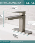 Xander Single Handle Bathroom Faucet With Metal Pop Up Drain In Brushed Nickel Finish Fits 1 Or 3 Hole Installations Includes Escutcheon For A Clean Look ADA Compliant And Water Sense Labeled For Low Water Use