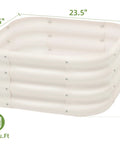 Two Pack 2 By 1 Foot Galvanized Raised Garden Bed Kit For Outdoor Planting And Gardening, Deep 12 Inch Bed With Durable Metal Planter Box And Open Bottom Drainage For Deep Rooted Plants, front view showing dimensions.