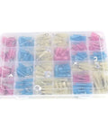 Premium 270 Set Heat Shrinkable Wire Connectors With Insulated Spade Ring Fork And Butt Terminals For All Your Electrical Wiring Repairs Covers 0.4 To 6.0mm2 Range Perfect For Car And Home Projects That Need A Tight Secure Fit Without Any Frustration. clear plastic case with assorted insulated wire terminals