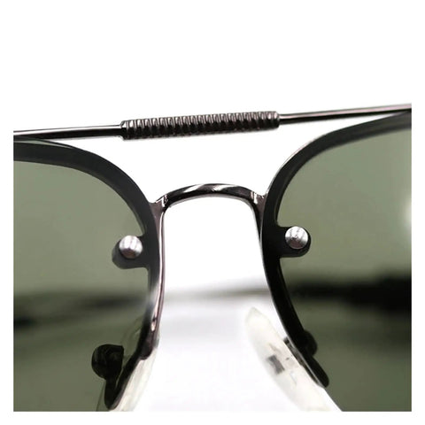 Button Head Hex Socket Screws Bolts Nuts With Driver Included Eyeglasses Repair Kit close-up on sunglasses frame and nose bridge