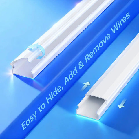 Large Wall Cord Hider For 3 To 4 Cables With Snap On Design showing easy setup and wire management features