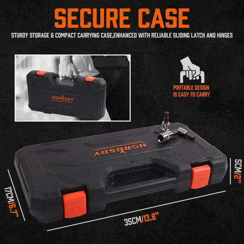 Carrying case for 32 Piece Hex Bit Socket Set For Auto Repairs And Everyday Wrenching, SAE And Metric Allen Sockets
