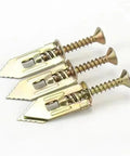 Heavy Duty Wood Screw And Drywall Anchor Kit With Self Drilling Expansion Screws For Gypsum Board Yellow Zinc Plated Rust Resistant And Easy No Prep Install For Strong Wall Mounts, 3 anchors