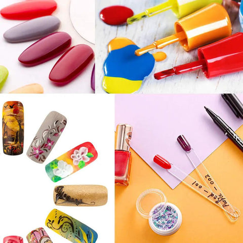Clear Nail Swatch Sticks With Ring Fan Shape Nail Art Display Tips 150 Pcs False Nail Sample Sticks For Nail Practice