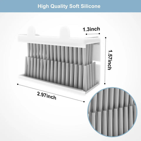 Reusable Silicone Hair Catcher For Shower Wall And Bathroom Bathtub No Fuss No Mess Clip On Drain Protector with dimensions